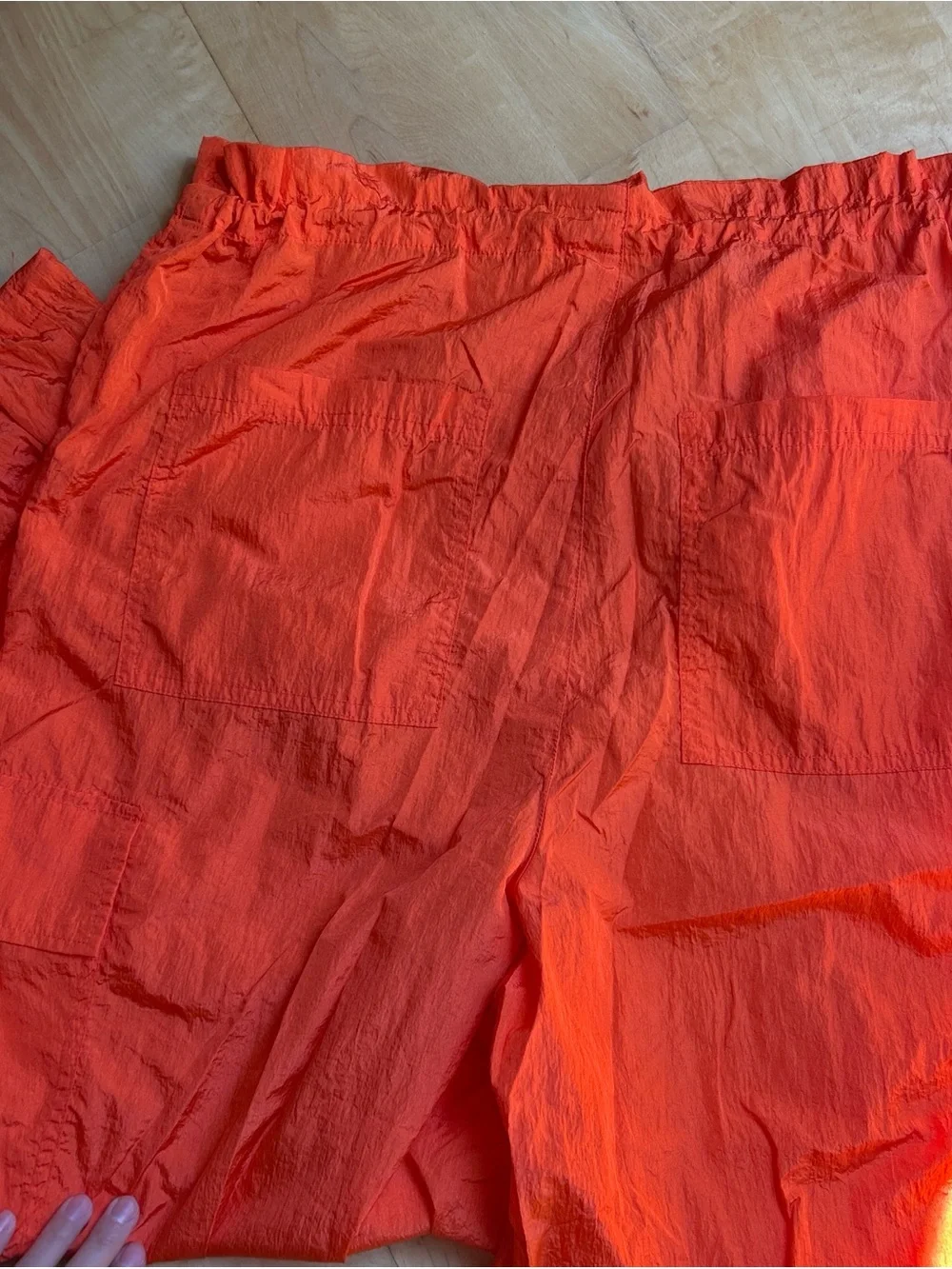 High-Waist Cargo Jogger Pants in Bright Orange